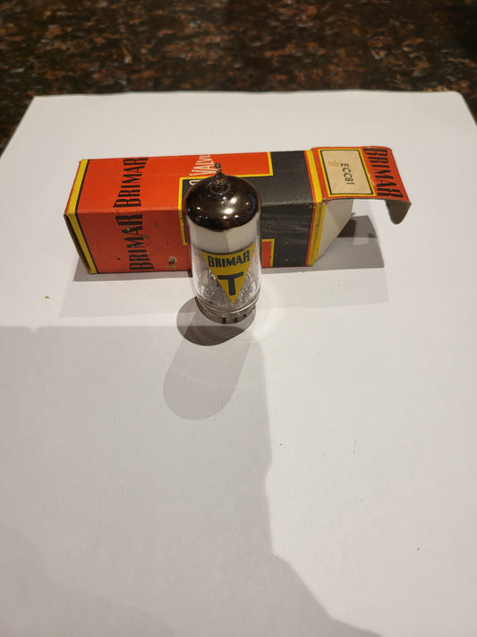 Brimar ECC81 Gold Pins 45 Degree D Getter Yellow T