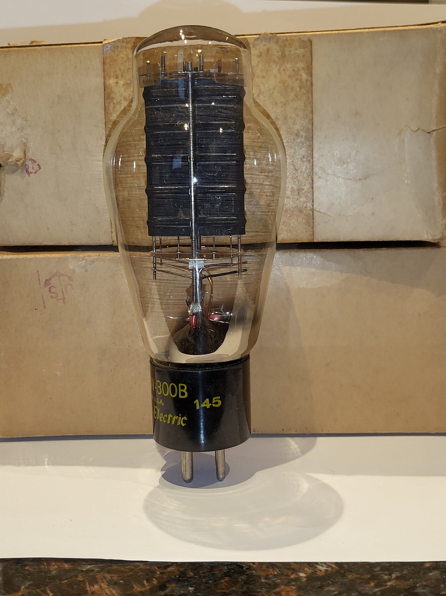 Western Electric 300B Early Pair 145 US NAVY Marked